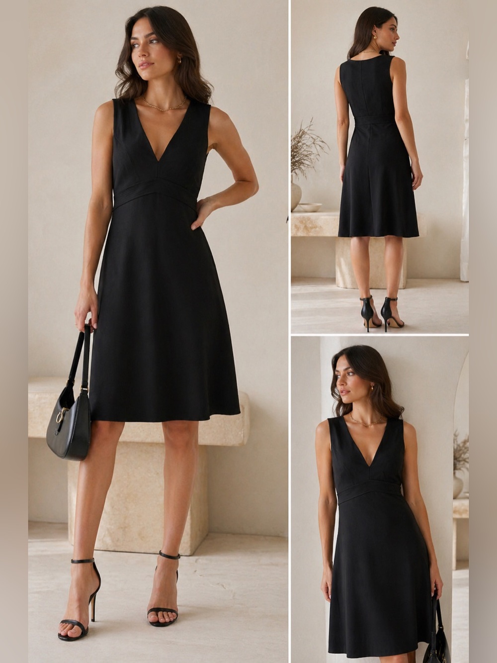 A.L.C. Black V-Neck Sleeveless Sheath Dress NWT Silk Lined Size 2
